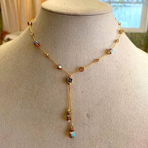 Dabby reid gold crystal bead gold color chain extender chain bracelet